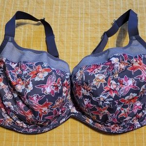 Elomi Aqulia 4230 Underwired Balconette Non Padded Bra 40G UK, 40 I US